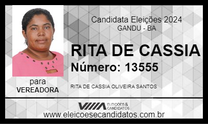 Candidato RITA DE CASSIA 2024 - GANDU - Eleições