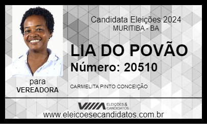 Candidato LIA DO POVÃO 2024 - MURITIBA - Eleições