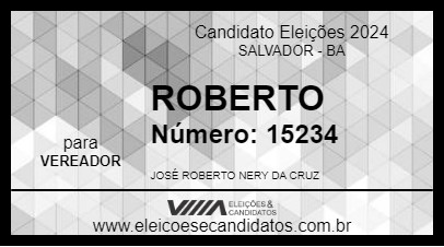 Candidato ROBERTO 2024 - SALVADOR - Eleições