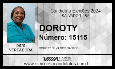 Candidato DOROTY 2024 - SALVADOR - Eleições