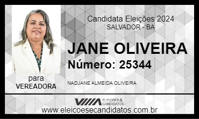 Candidato JANE OLIVEIRA 2024 - SALVADOR - Eleições