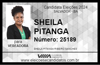 Candidato SHEILA PITANGA 2024 - SALVADOR - Eleições