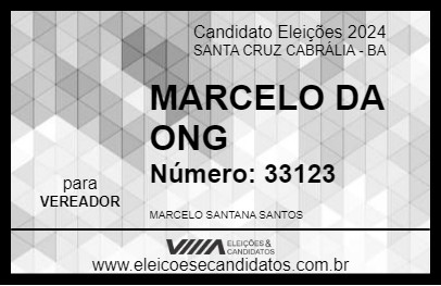 Candidato MARCELO DA ONG 2024 - SANTA CRUZ CABRÁLIA - Eleições