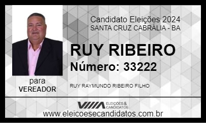 Candidato RUY RIBEIRO 2024 - SANTA CRUZ CABRÁLIA - Eleições