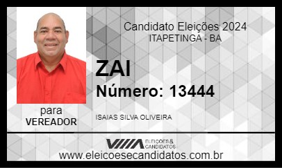 Candidato ZAI 2024 - ITAPETINGA - Eleições