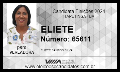 Candidato ELIETE 2024 - ITAPETINGA - Eleições