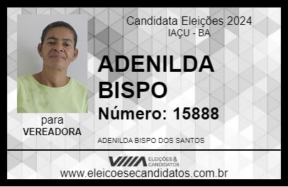 Candidato ADENILDA BISPO 2024 - IAÇU - Eleições