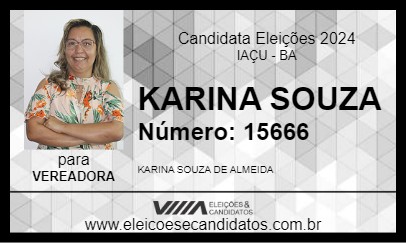 Candidato KARINA SOUZA 2024 - IAÇU - Eleições