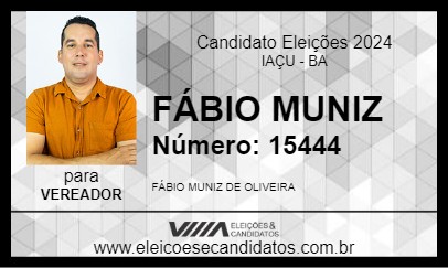 Candidato FÁBIO MUNIZ 2024 - IAÇU - Eleições