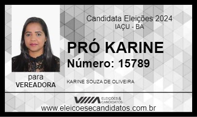 Candidato PRÓ KARINE 2024 - IAÇU - Eleições