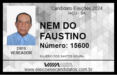 Candidato NEM DO FAUSTINO 2024 - IAÇU - Eleições