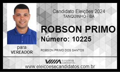 Candidato ROBSON PRIMO 2024 - TANQUINHO - Eleições