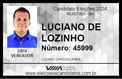 Candidato LUCIANO DE LOZINHO 2024 - MURITIBA - Eleições