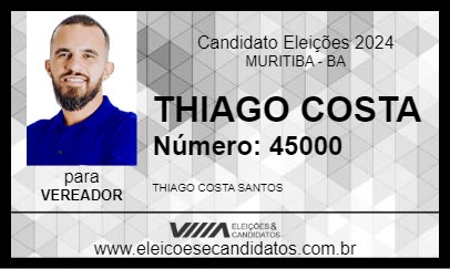 Candidato THIAGO COSTA 2024 - MURITIBA - Eleições