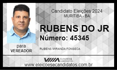 Candidato RUBENS DO JR 2024 - MURITIBA - Eleições