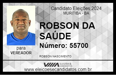 Candidato ROBSON DA SAÚDE 2024 - MURITIBA - Eleições