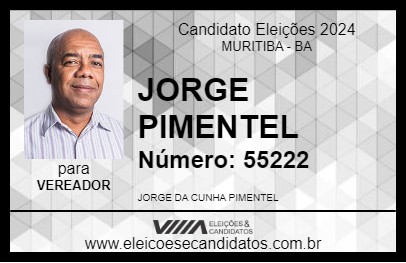 Candidato JORGE PIMENTEL 2024 - MURITIBA - Eleições