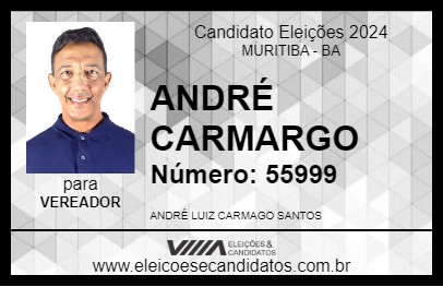 Candidato ANDRÉ CARMARGO 2024 - MURITIBA - Eleições