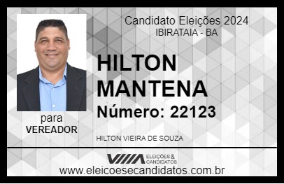 Candidato HILTON MANTENA 2024 - IBIRATAIA - Eleições