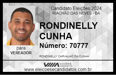 Candidato RONDINELLY CUNHA 2024 - RIACHÃO DAS NEVES - Eleições