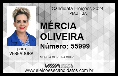 Candidato MÉRCIA OLIVEIRA 2024 - IPIAÚ - Eleições