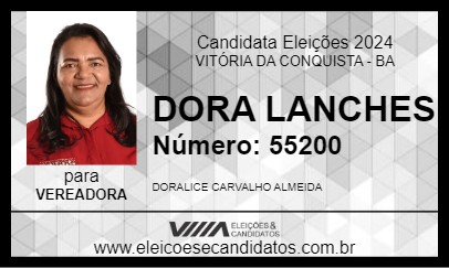 Candidato DORA LANCHES 2024 - VITÓRIA DA CONQUISTA - Eleições