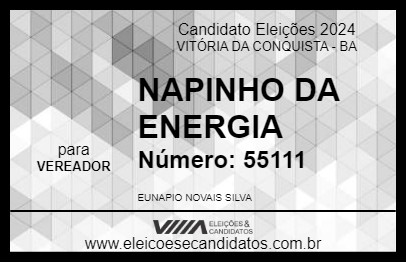 Candidato NAPINHO DA ENERGIA 2024 - VITÓRIA DA CONQUISTA - Eleições