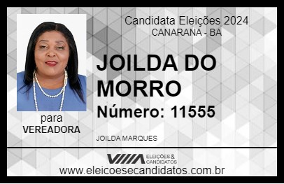 Candidato JOILDA DO MORRO 2024 - CANARANA - Eleições