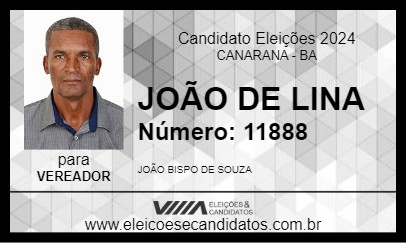 Candidato JOÃO DE LINA 2024 - CANARANA - Eleições