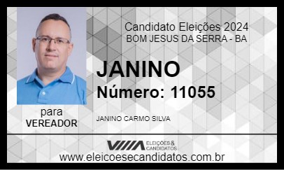 Candidato JANINO 2024 - BOM JESUS DA SERRA - Eleições