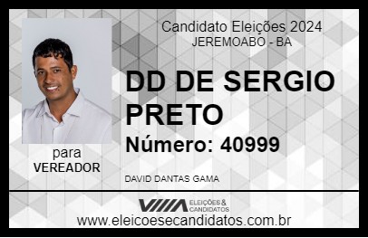 Candidato DD DE SERGIO PRETO 2024 - JEREMOABO - Eleições