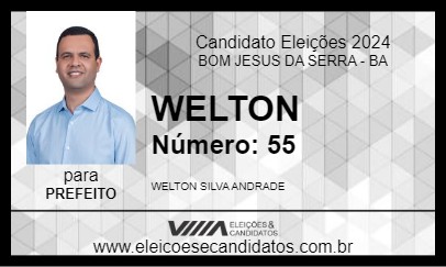 Candidato WELTON 2024 - BOM JESUS DA SERRA - Eleições