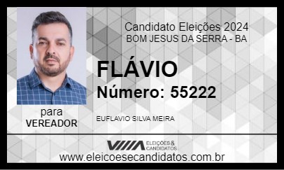 Candidato FLÁVIO 2024 - BOM JESUS DA SERRA - Eleições