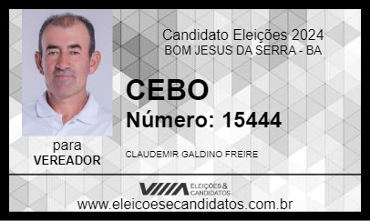 Candidato CEBO 2024 - BOM JESUS DA SERRA - Eleições