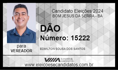 Candidato DÃO 2024 - BOM JESUS DA SERRA - Eleições