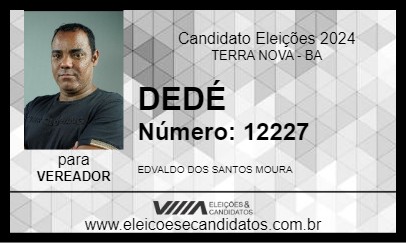 Candidato DEDÉ 2024 - TERRA NOVA - Eleições