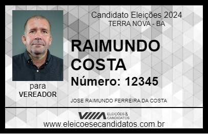 Candidato RAIMUNDO COSTA 2024 - TERRA NOVA - Eleições