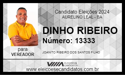 Candidato DINHO RIBEIRO 2024 - AURELINO LEAL - Eleições