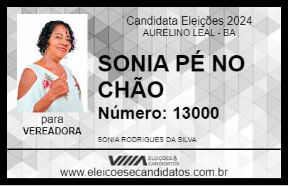 Candidato SONIA PÉ NO CHÃO 2024 - AURELINO LEAL - Eleições