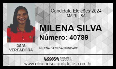 Candidato MILENA SILVA 2024 - MAIRI - Eleições