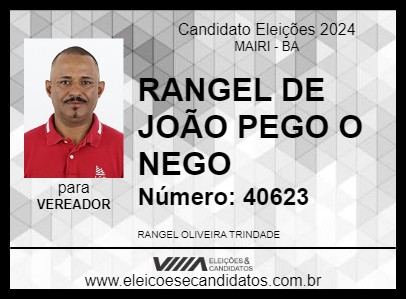 Candidato RANGEL DE JOÃO PEGO O NEGO 2024 - MAIRI - Eleições