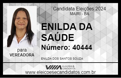 Candidato ENILDA DA SAÚDE 2024 - MAIRI - Eleições