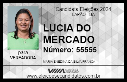 Candidato LUCIA DO MERCADO 2024 - LAPÃO - Eleições