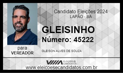 Candidato GLEISINHO 2024 - LAPÃO - Eleições