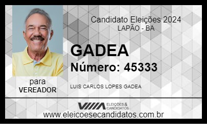 Candidato GADEA 2024 - LAPÃO - Eleições