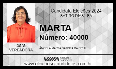 Candidato MARTA 2024 - SÁTIRO DIAS - Eleições