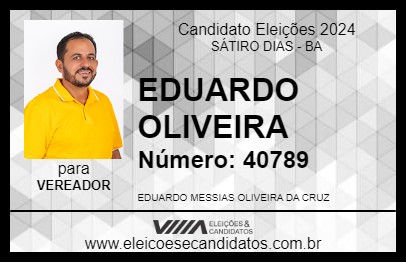 Candidato EDUARDO OLIVEIRA 2024 - SÁTIRO DIAS - Eleições