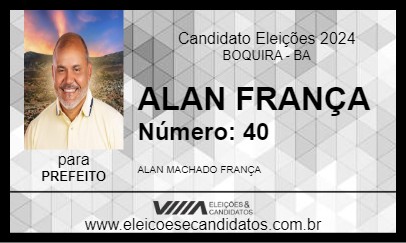 Candidato ALAN FRANÇA 2024 - BOQUIRA - Eleições