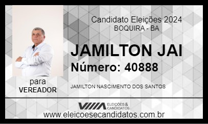 Candidato JAMILTON JAI 2024 - BOQUIRA - Eleições