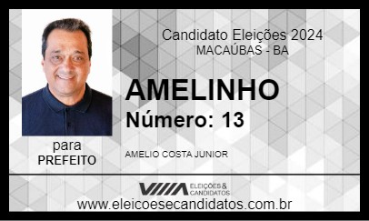 Candidato AMELINHO 2024 - MACAÚBAS - Eleições